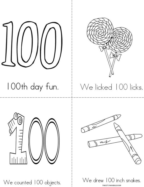 100th day fun Mini Book
