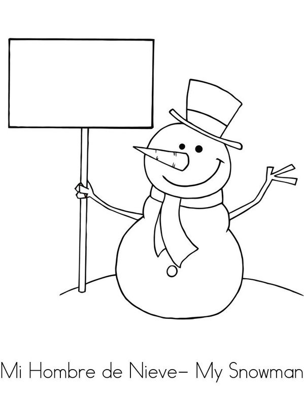 Mi Hombre de Nieve- My Snow Man Mini Book - Sheet 1