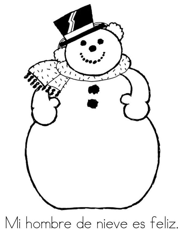 Mi Hombre de Nieve- My Snow Man Mini Book - Sheet 2