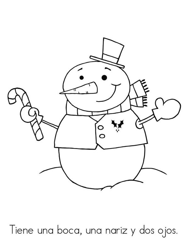 Mi Hombre de Nieve- My Snow Man Mini Book - Sheet 3