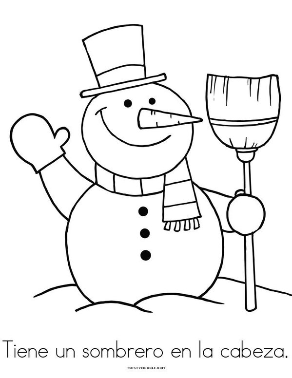 Mi Hombre de Nieve- My Snow Man Mini Book - Sheet 4