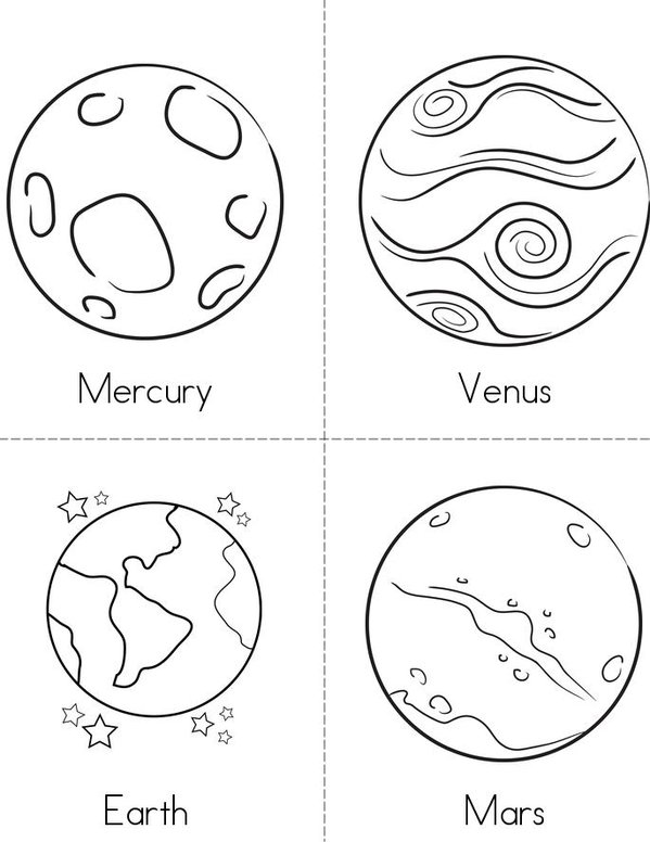 Solar System Mini Book - Sheet 1