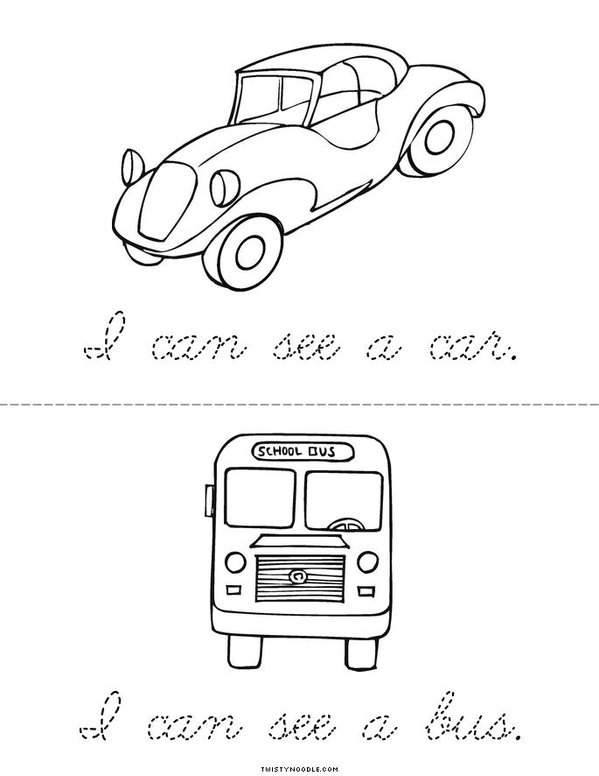 Transportation Mini Book - Sheet 2