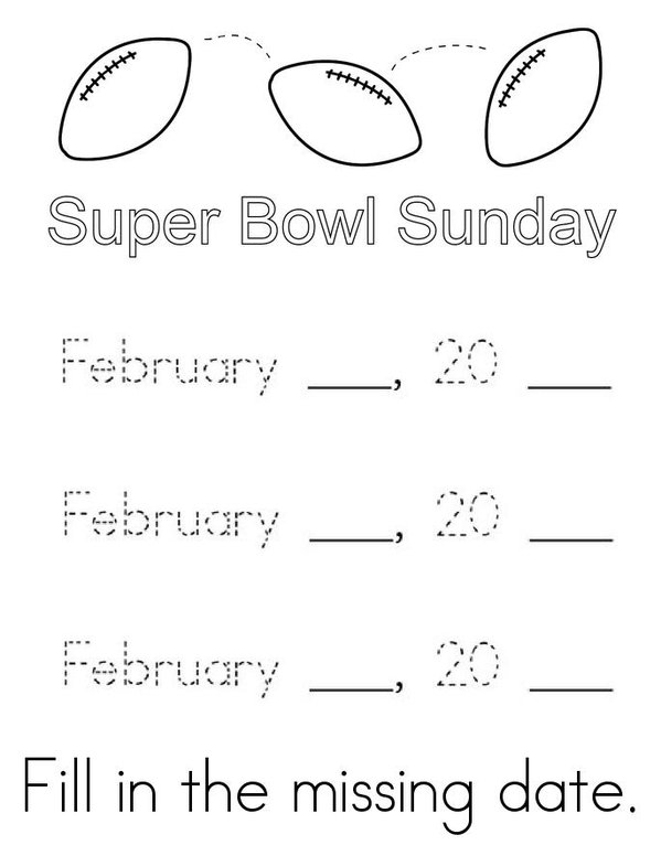 My Super Bowl Activity Book Mini Book - Sheet 4