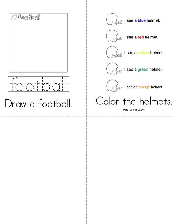 My Super Bowl Activity Book Mini Book - Sheet 2