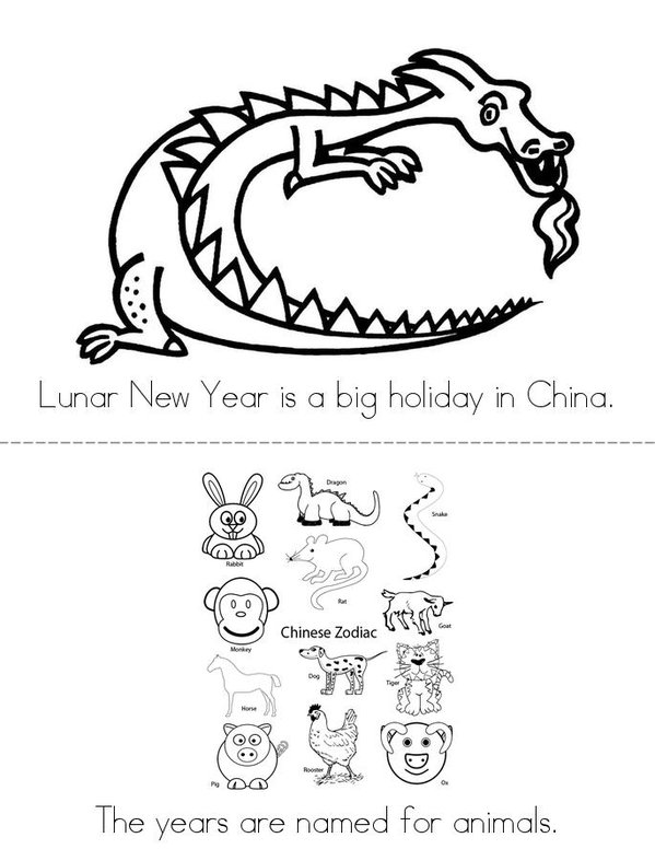 Chinese New Year 2014 Mini Book - Sheet 1