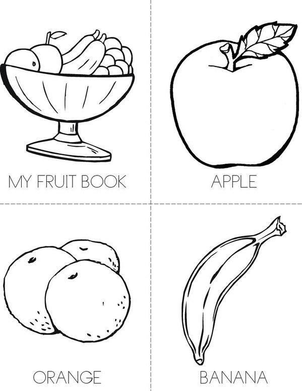 My fruit book Mini Book - Sheet 1