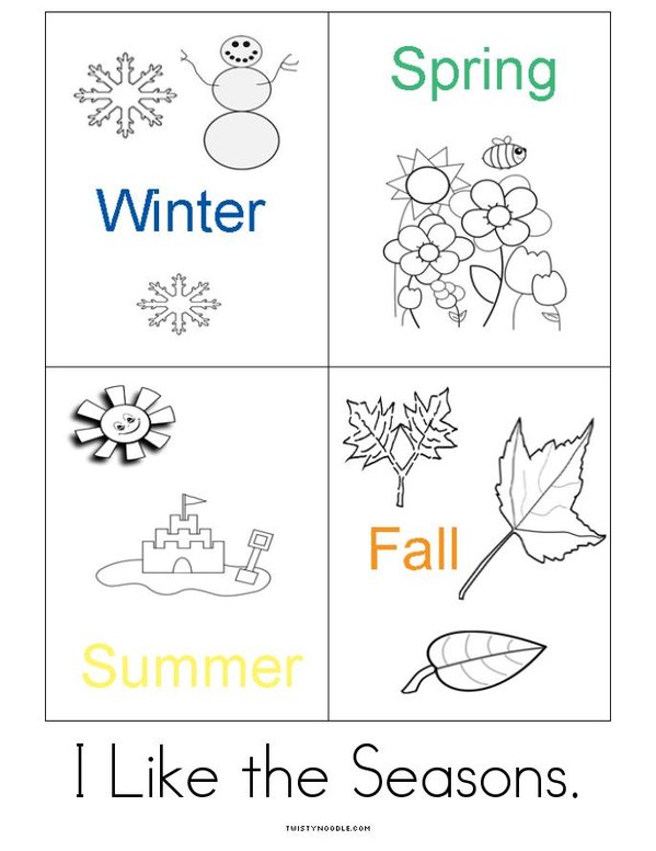 Seasons Mini Book - Sheet 5