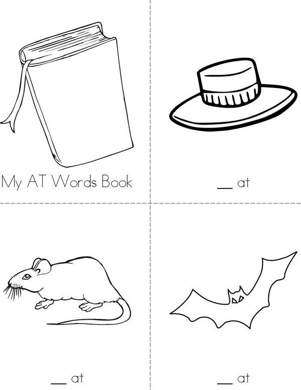 -AT Words Mini Book - Sheet 1