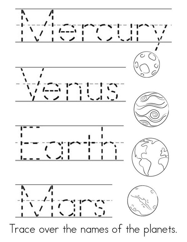 The Planets  Mini Book - Sheet 3