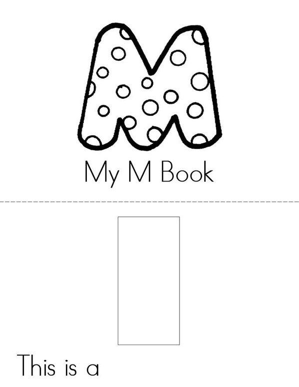 My Letter M Book Mini Book - Sheet 1