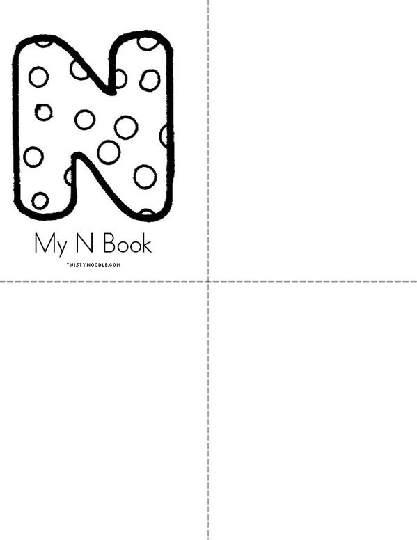 My Letter N Book Mini Book - Sheet 2