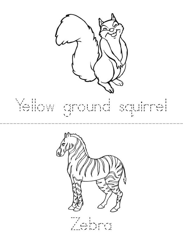 Animals Alphabet Mini Book - Sheet 13