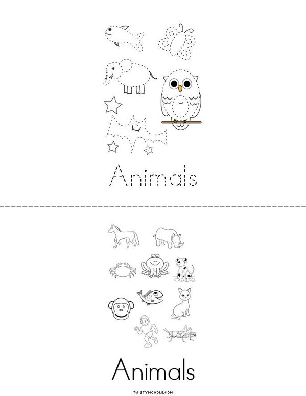 Animals Alphabet Mini Book - Sheet 14