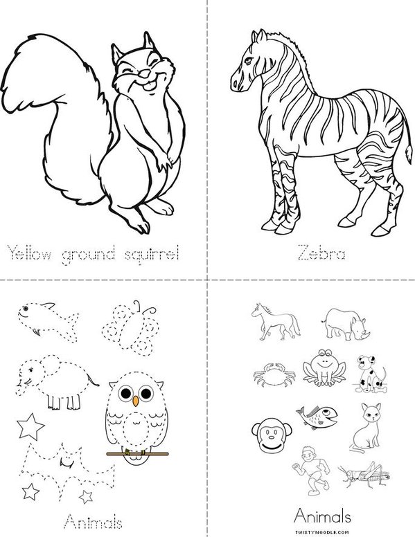 Animals Alphabet Mini Book - Sheet 7