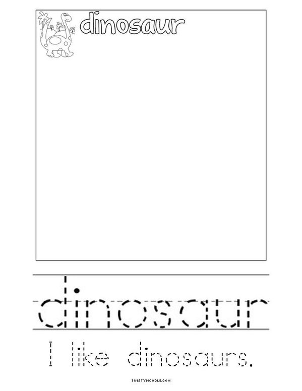 Dinosaur  Mini Book - Sheet 8