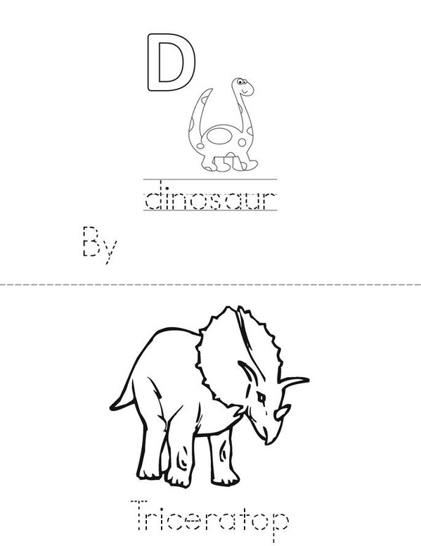 Dinosaur  Mini Book - Sheet 1