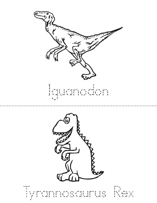 Dinosaur  Mini Book - Sheet 3