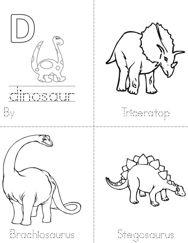 Dinosaur  Mini Book - Sheet 1