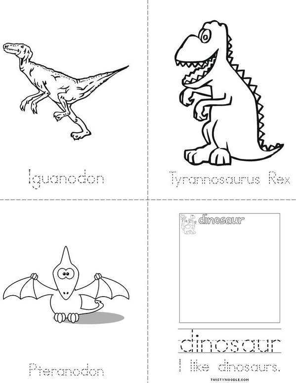 Dinosaur  Mini Book - Sheet 2