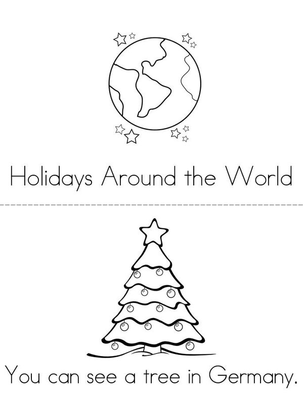 Holidays Around the World Mini Book - Sheet 1