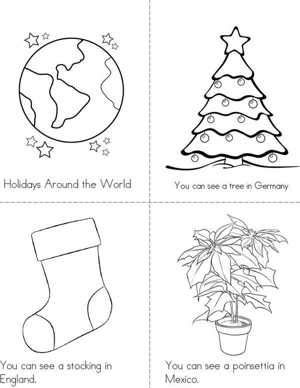 Holidays Around the World Mini Book - Sheet 1