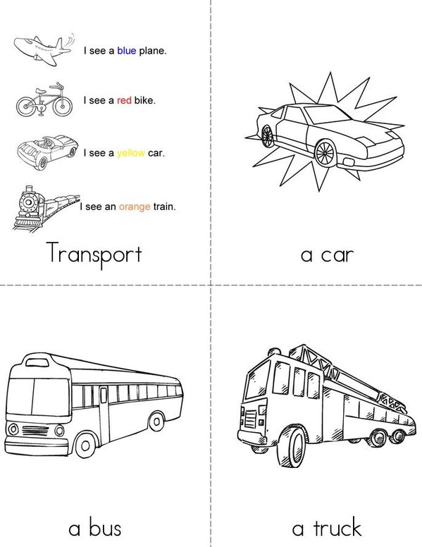 Vehicle Mini Book - Sheet 1