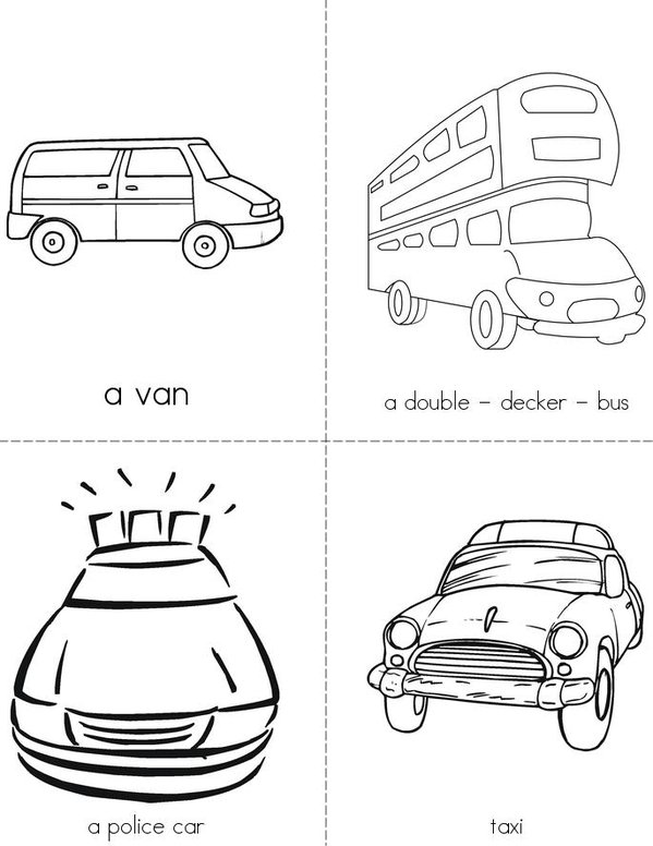 Vehicle Mini Book - Sheet 2