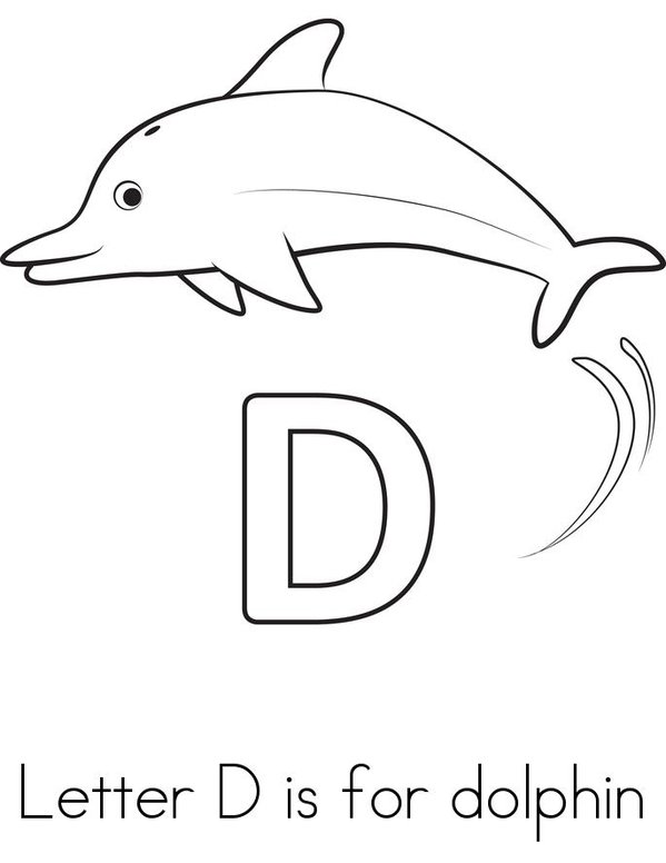 D is for Dolphins Mini Book - Sheet 1