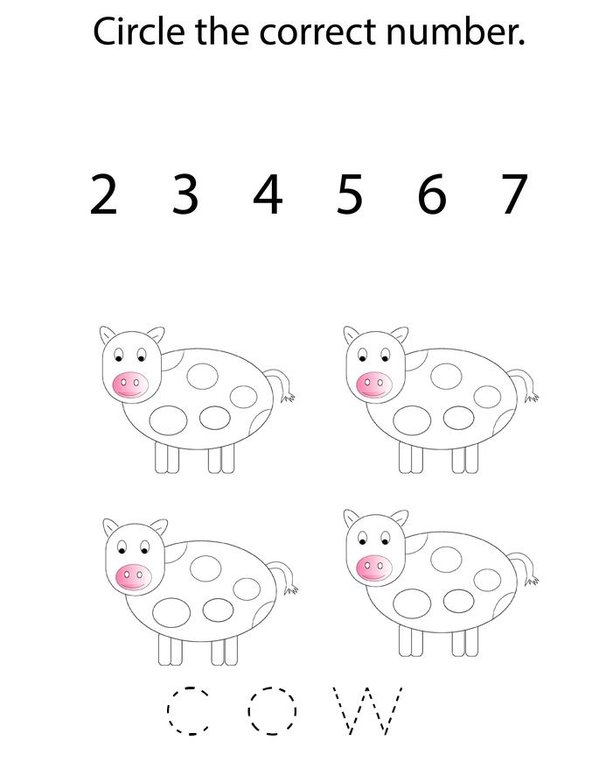 Farm animals  Mini Book - Sheet 1