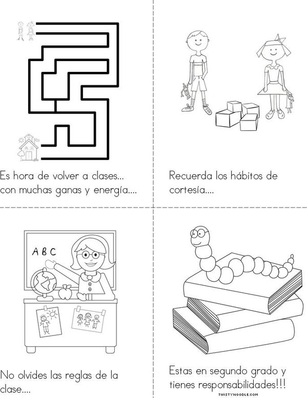 Regreso A La Escuela Book Twisty Noodle