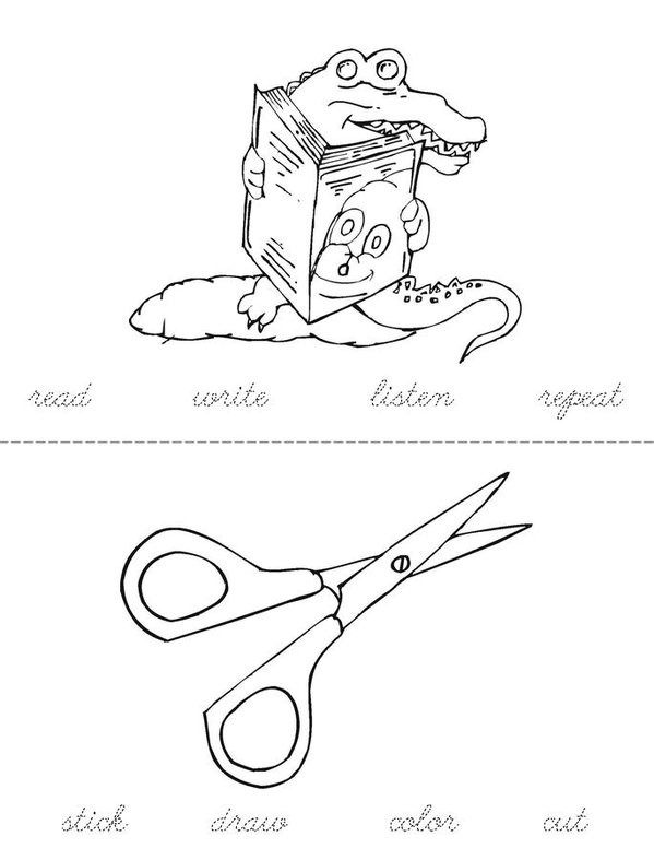 Classroom Instructions Mini Book - Sheet 1