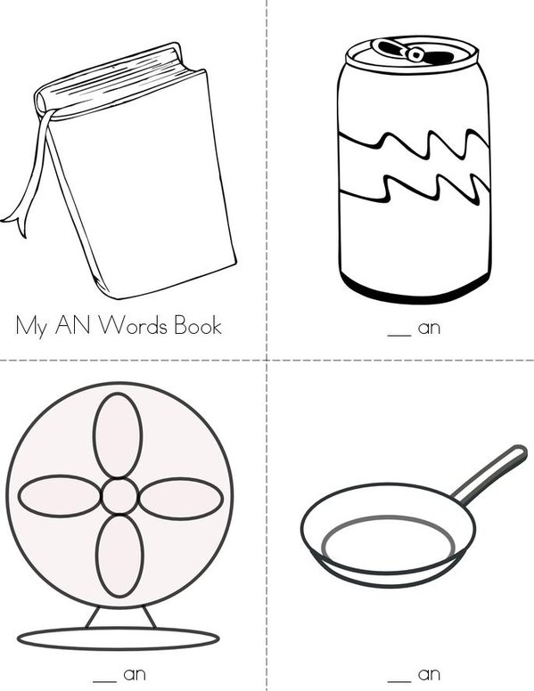-AN Words Mini Book - Sheet 1