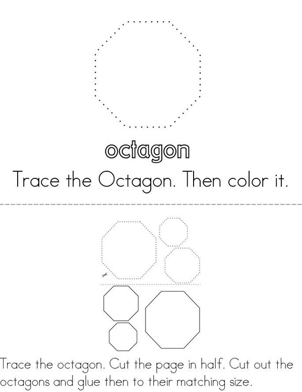 Octagon Mini Book - Sheet 1