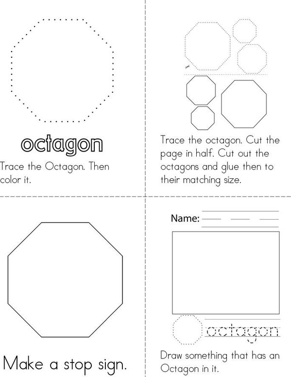 Octagon Mini Book - Sheet 1