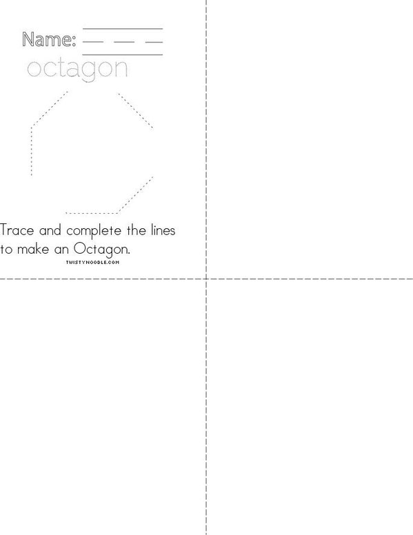 Octagon Mini Book - Sheet 2