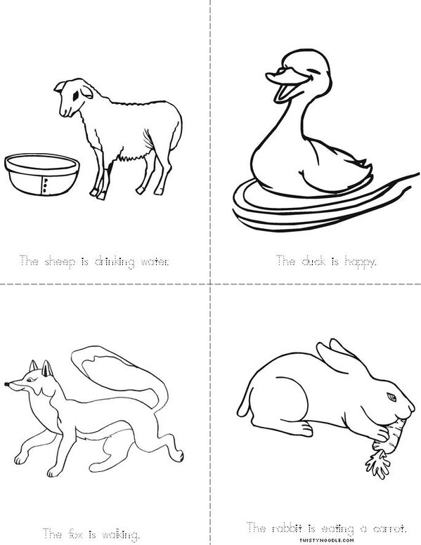 Animals  Mini Book - Sheet 3