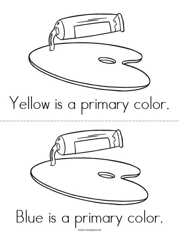 The Primary Colors Mini Book - Sheet 2