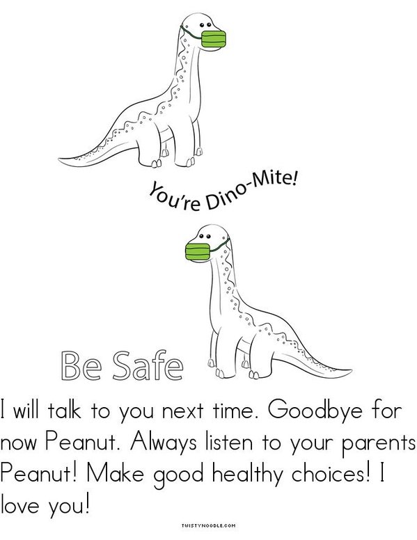 Peanuts Dinosaurs  Mini Book - Sheet 10
