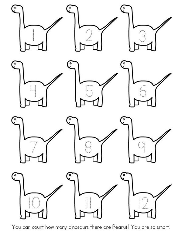 Peanuts Dinosaurs  Mini Book - Sheet 6
