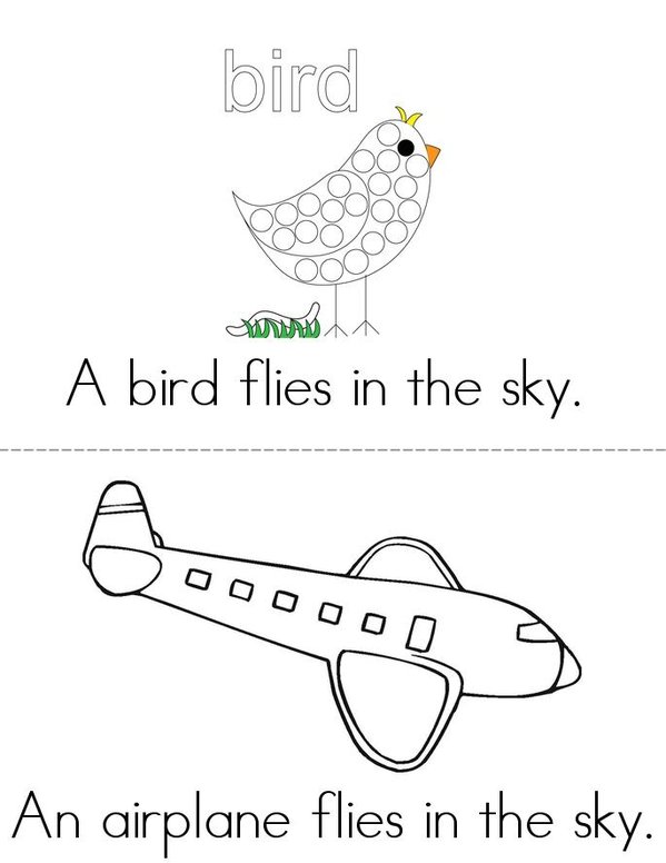 Flies in the Sky Mini Book - Sheet 3