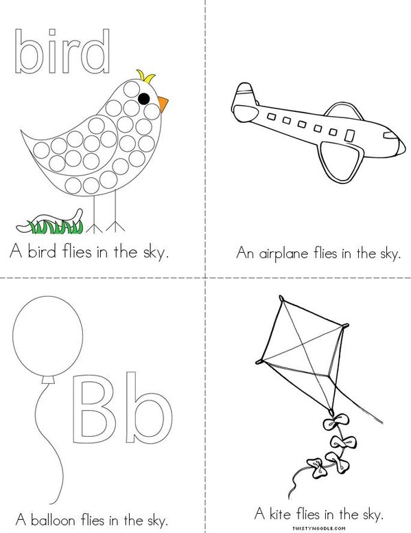 Flies in the Sky Mini Book - Sheet 2