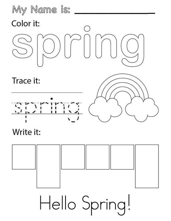 Spring Activity Mini Book - Sheet 1