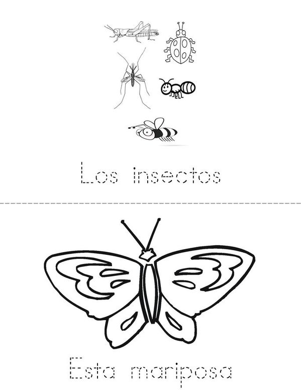 Los insectos Mini Book - Sheet 1