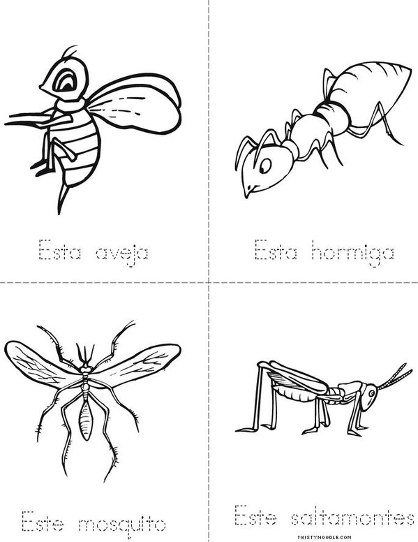 Los insectos Mini Book - Sheet 2