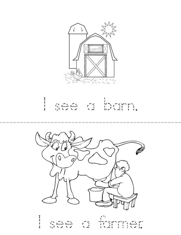 Life on the Farm Mini Book - Sheet 1