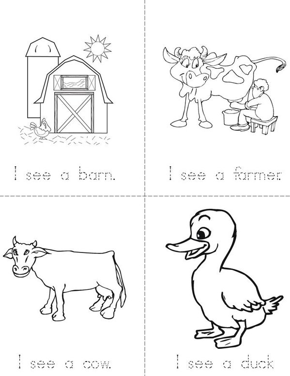 Life on the Farm Mini Book - Sheet 1