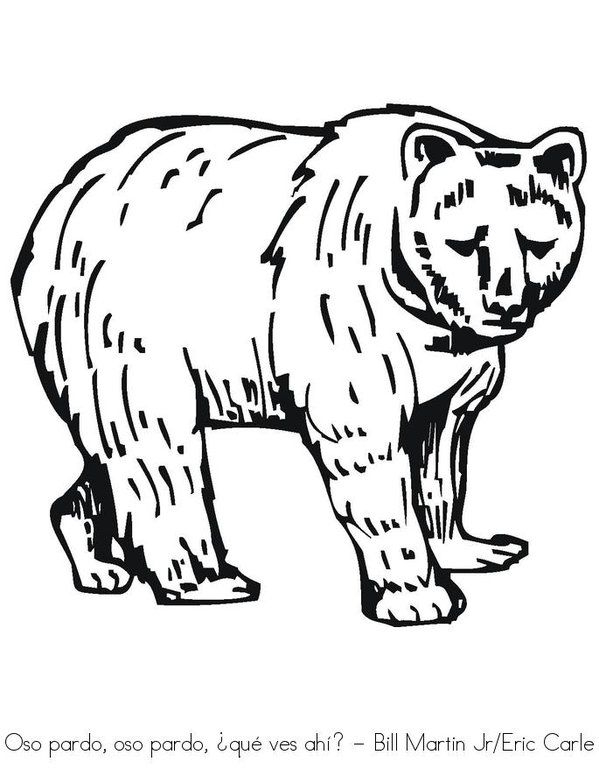 Oso pardo, oso pardo, ¿qué ves ahí? Mini Book - Sheet 1