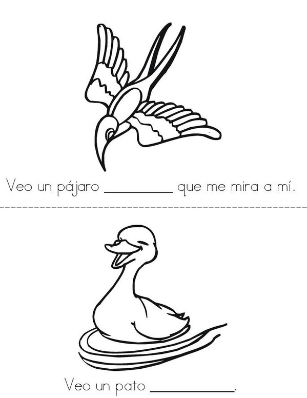 Oso pardo, oso pardo, ¿qué ves ahí? Mini Book - Sheet 2