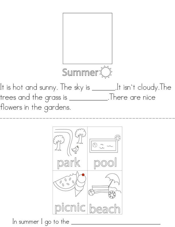 Summer Mini Book - Sheet 2